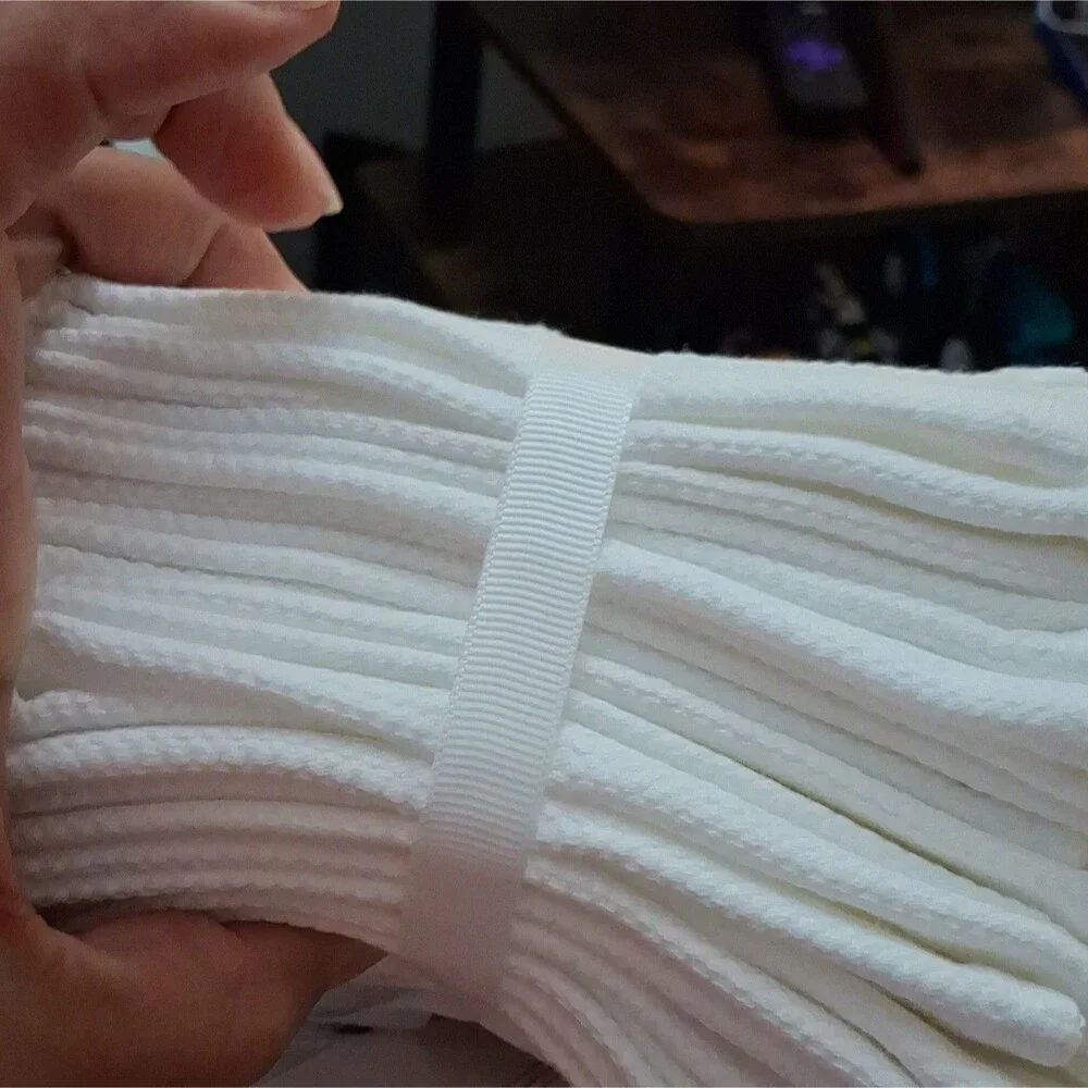 Room Essentials 8 Pack White 100% Cotton Washcloths 12x12 Antimicrobial